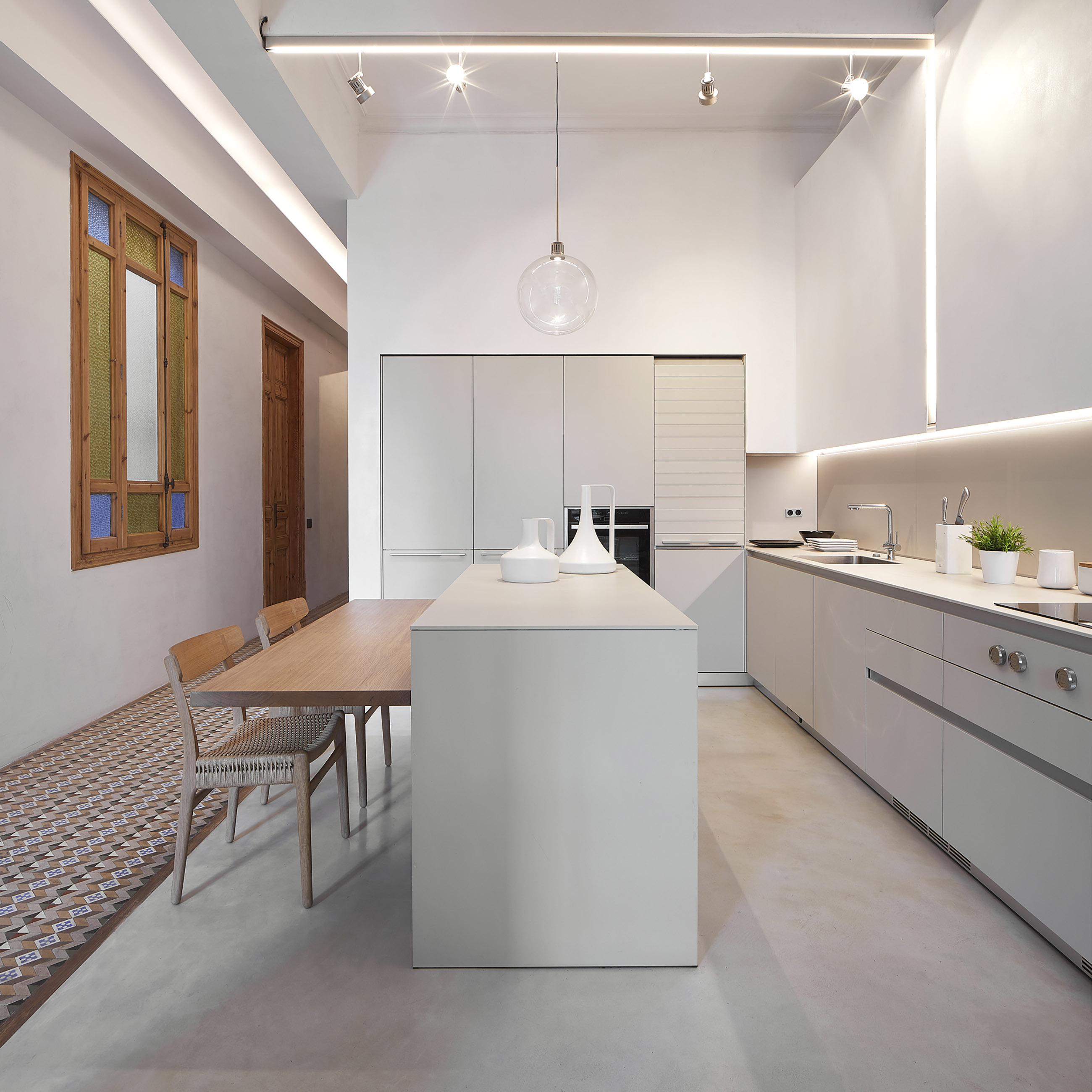 Cocina bulthaup b3, de color blanco